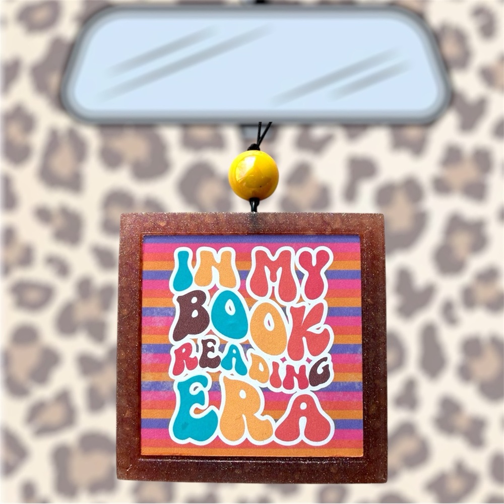 Book Reading Era Car Freshie